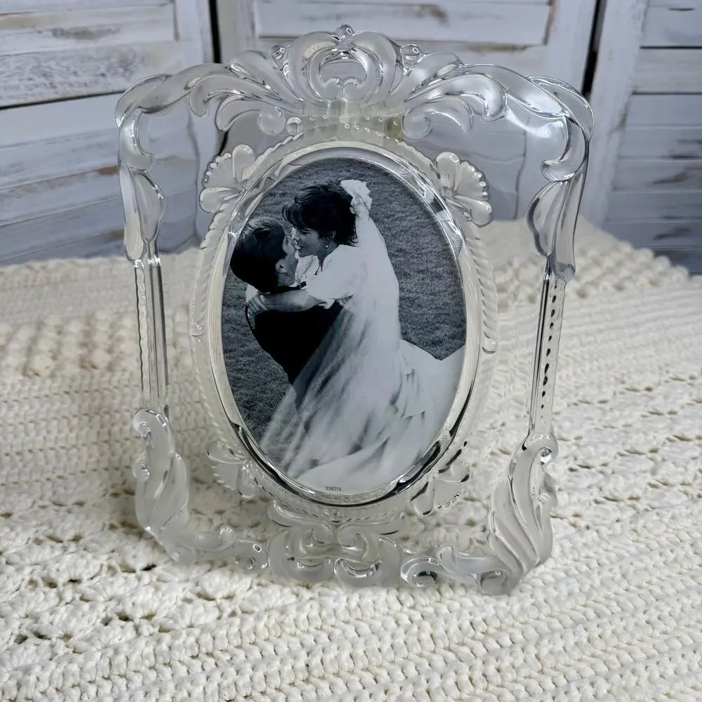 MIKASA Germany Princess Crystal 11 x 9 Picture Frame 5 x 7 Photo Solid Heavy